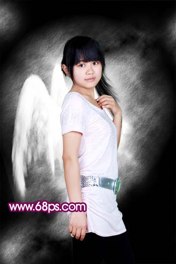 Photoshop打造个性的黑白天使